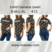 Glo-story t-shirt banana strike zwart S - M - L - XL