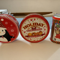 Kerstblikken kersttrommels blik kerst 4 st