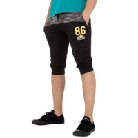 Heren korte broek zwart grijs L