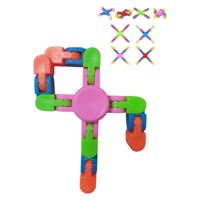 Flexibele Fidget Spinner roze meerkleurig