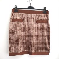 bruin goud stretchy rokje M