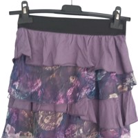 Metrofive mini rok met laagjes van kant lila paars S/M