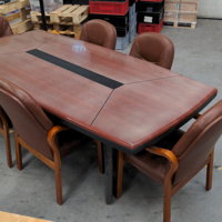 Luxe kantoor/vergaderruimte tafel met 6 stoelen 
