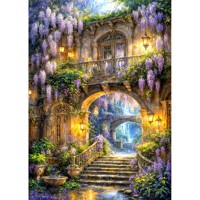 nr 72 Diamond Painting sprookjes stad 50x40cm (vierkant)