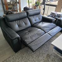 Lederen21/2 2 zits bank 2 1/2 zits met relaxstand 