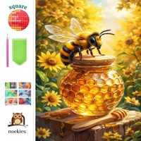 nr 29 Diamond Painting bij honing 50x40cm (vierkant)