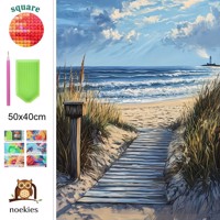 nr 27 Diamond painting strand 50x40cm (vierkant)