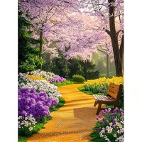 nr 65 Diamond Painting bloemen bos 50x40cm (vierkant)