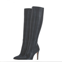 leren kniehoge laaren