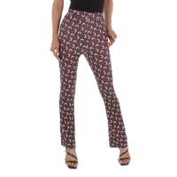 Bruine flair broek halve maantjes S/36