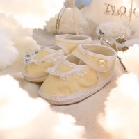 Junior Joy Babyschoenen Geel Met Kant