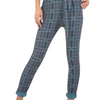 Geruite legging blauw M/L