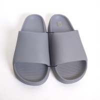 Heren slippers effen grijs 40