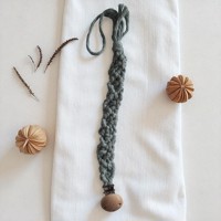 Speenkoord macrame khaki