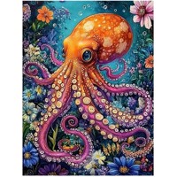 nr 30 Diamond Painting octopus 50x40cm (vierkant)
