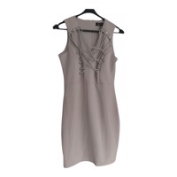 Stretchy veter jurk grijs L