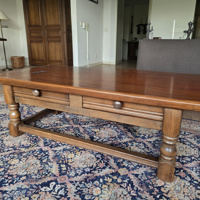Eikenhouten, rechthoekige salontafel