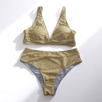 Bikini geel wit bloemetjes XL