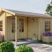 Blokhut - Tuinhuis Johan | 34 mm | vuren onbehandeld