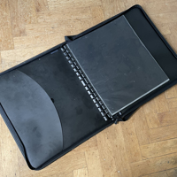 Portefolio met plastic mappen