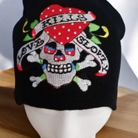 Skull muts love glitter one size 14 jaar - 99+ jaar.