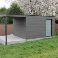 Strak tuinhuis Box-WPC in diverse standaard maten