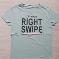 Glo-story - T-shirt - I am your right swipe - green M