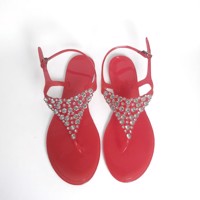 Sandalen strass steentjes rood 37