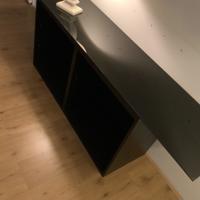 Glasplaat zwart, voor Besta kasten 120 cm lang