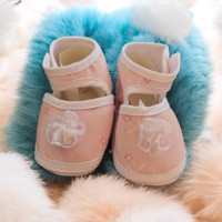 Babyschoenen Newborn Roze Met Roos