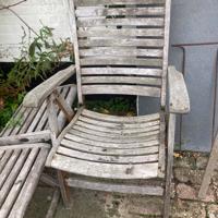 4 houten hartmann tuinstoelen