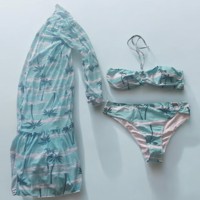 3 delige bikini set turquoise 2XL