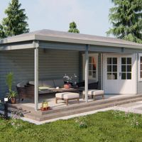 Blokhut - Tuinhuis Bertil | 44 mm | vuren onbehandeld