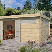 NIEUW Modern blokhut 44mm: 4604ISO --Geisoleerd dak---