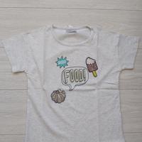 Glo-story t-shirt grijs hello food 152