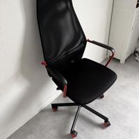 Bureaustoel zwart-rood