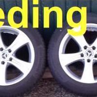 Lichtmetalen velgen + banden 17” voor mercedes E winterset