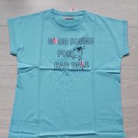 Glo-Story t-shirt good sound turquoise 164
