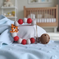 Speenkoord poesje oranje rood wit