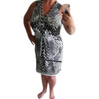 K-design stretch jurk met pailetten L