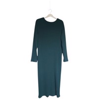 Stretchy lange jurk donkergroen XXL