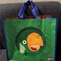 Croky boodschappentas papegaaien print