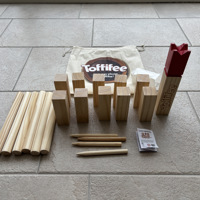 Toffifee Kubb Go spel nieuw houten speelgoed buiten werpspel