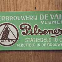 Etiket Bierbrouwerij De Valk-Van Nieuwkuyk Pilsener