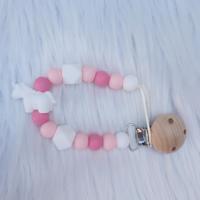 Speenkoord Unicorn wit roze