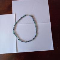 Fluoriet ketting in groen, paars en transparant kleur 60 cm