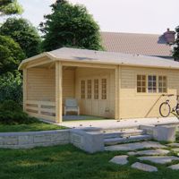 Blokhut - Tuinhuis Sibella | 44 mm | vuren onbehandeld