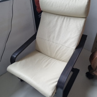 Stoel met (nep) leren zitting