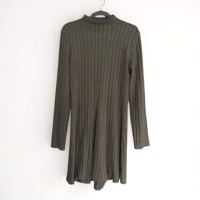 Khaki groene stretchy jurk 2XL/44
