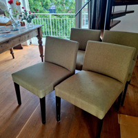 4 groene eetkamerstoelen 